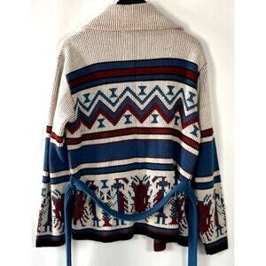 Vintage Cardigan Sweater Dimension by Milford Medium 80s 90s Southwestern Cat